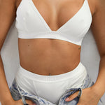 Cotton Lyocell Ribbed Triangle Bralet 3pk - sundé