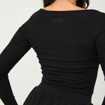 Modal Ribbed Long Sleeve Basic - Black - Sunde - sundé