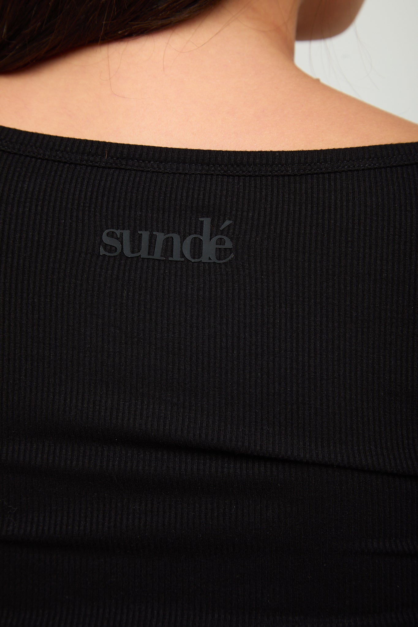 Modal Ribbed Long Sleeve Basic - Black - Sunde