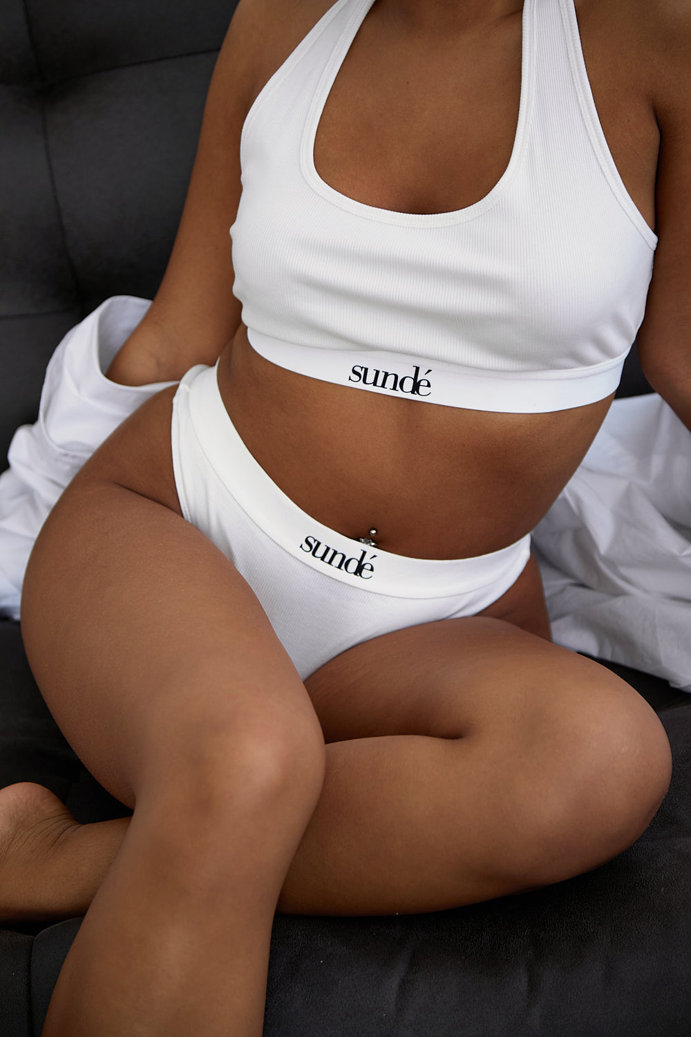 Cotton Lyocell High Rise Ribbed Thong 3pk - sundé