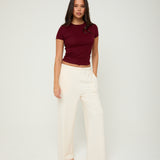 Lyocell Basic T-Shirt - Cherry Red - sundé