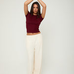 Lyocell Basic T-Shirt - Cherry Red - sundé
