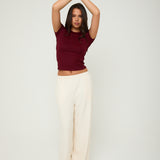 Lyocell Basic T-Shirt - Cherry Red - sundé