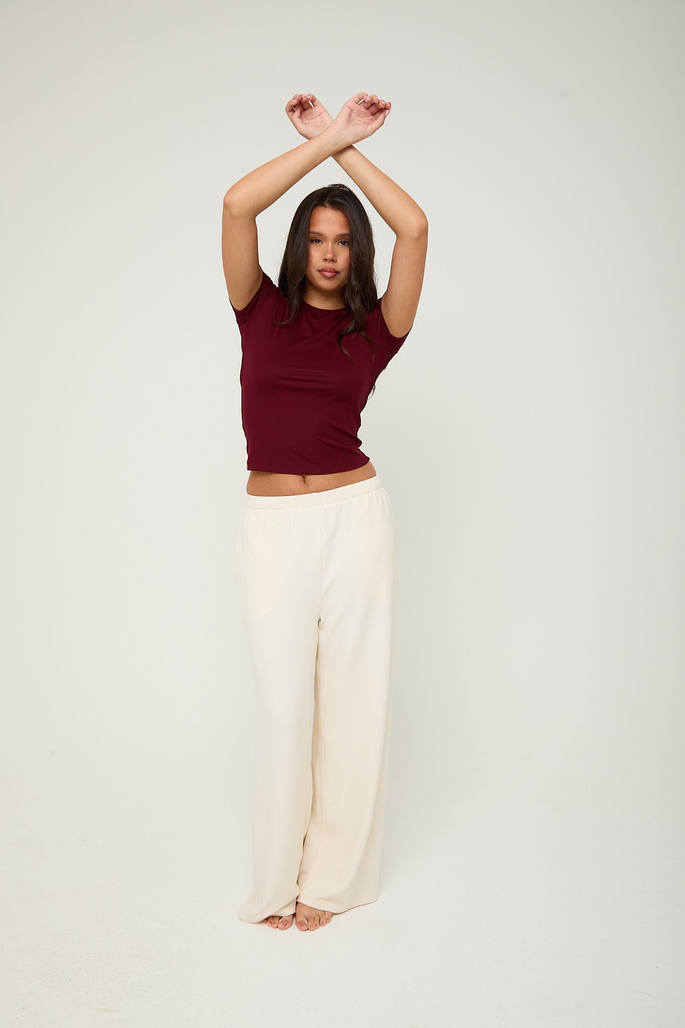 Lyocell Basic T-Shirt - Cherry Red - sundé