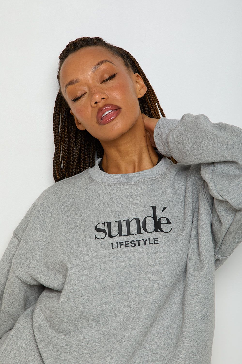 Soft Blend Oversized Sweatshirt - Grey Marl - Sunde