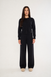 Knitted Lounge Straight Trousers – Ebony Black