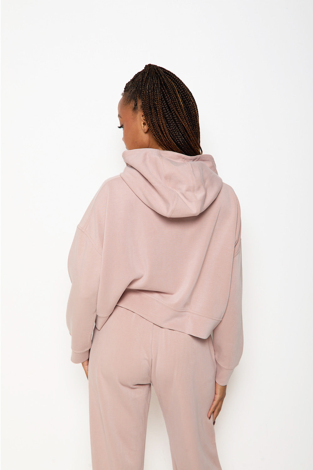 Soft Touch Boxy Lounge Hoodie – Blush (Limited Edition)
