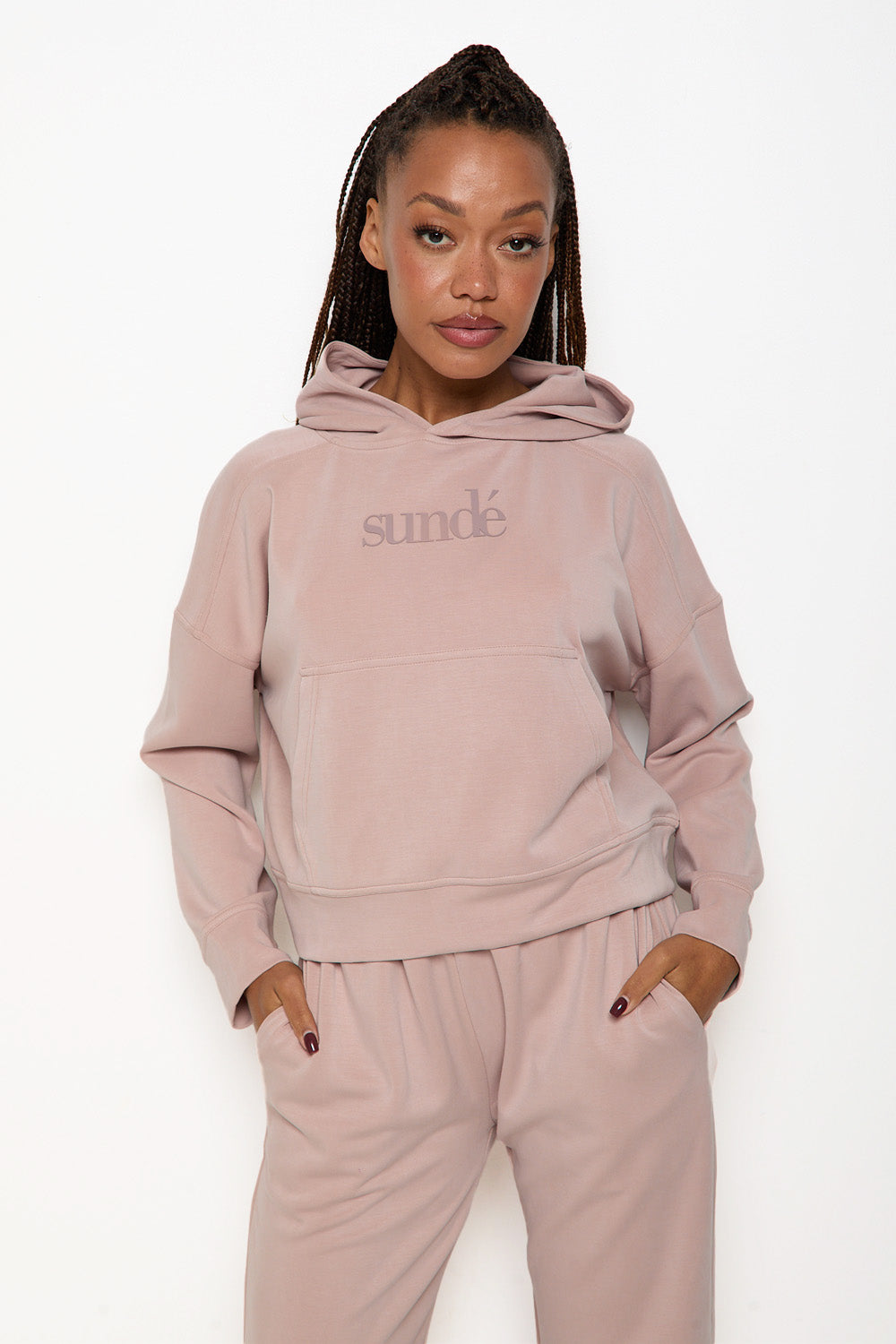 Soft Touch Boxy Lounge Hoodie – Blush (Limited Edition)