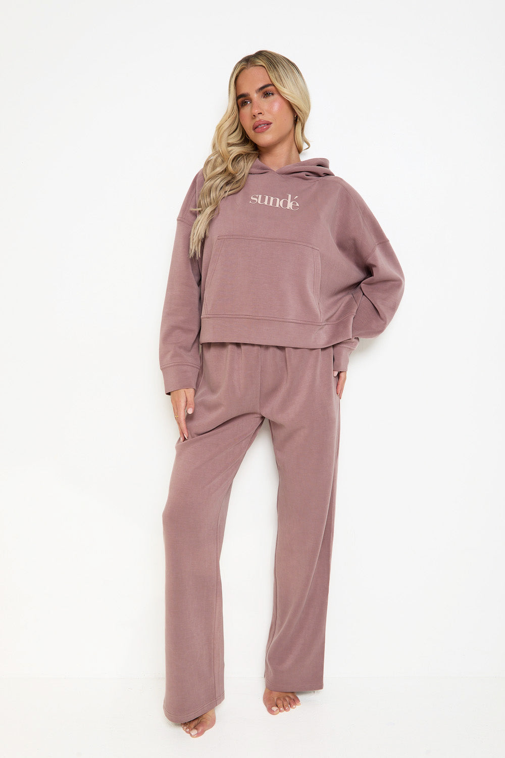 Soft Touch Boxy Lounge Hoodie – Rose Taupe