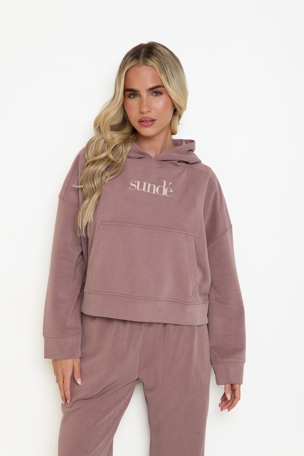 Soft Touch Boxy Lounge Hoodie – Rose Taupe