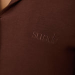 Cosy Brushed Thermal Pyjama Shirt - Walnut - sundé