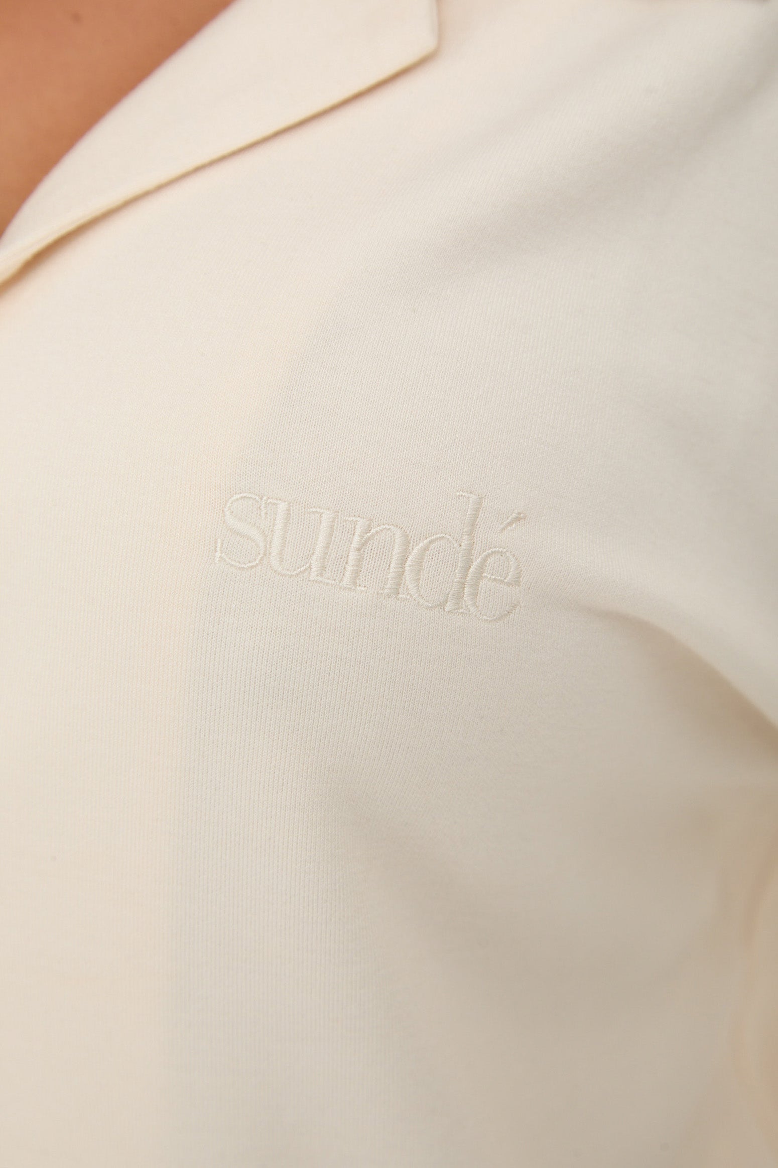 Cosy Brushed Thermal Pyjama Shirt - Cream - sundé