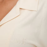 Cosy Brushed Thermal Pyjama Shirt - Cream - sundé