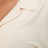 Cosy Brushed Thermal Pyjama Shirt - Cream - sundé