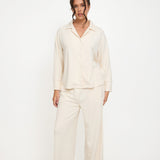 Cosy Brushed Thermal Pyjama Trousers - Cream - sundé