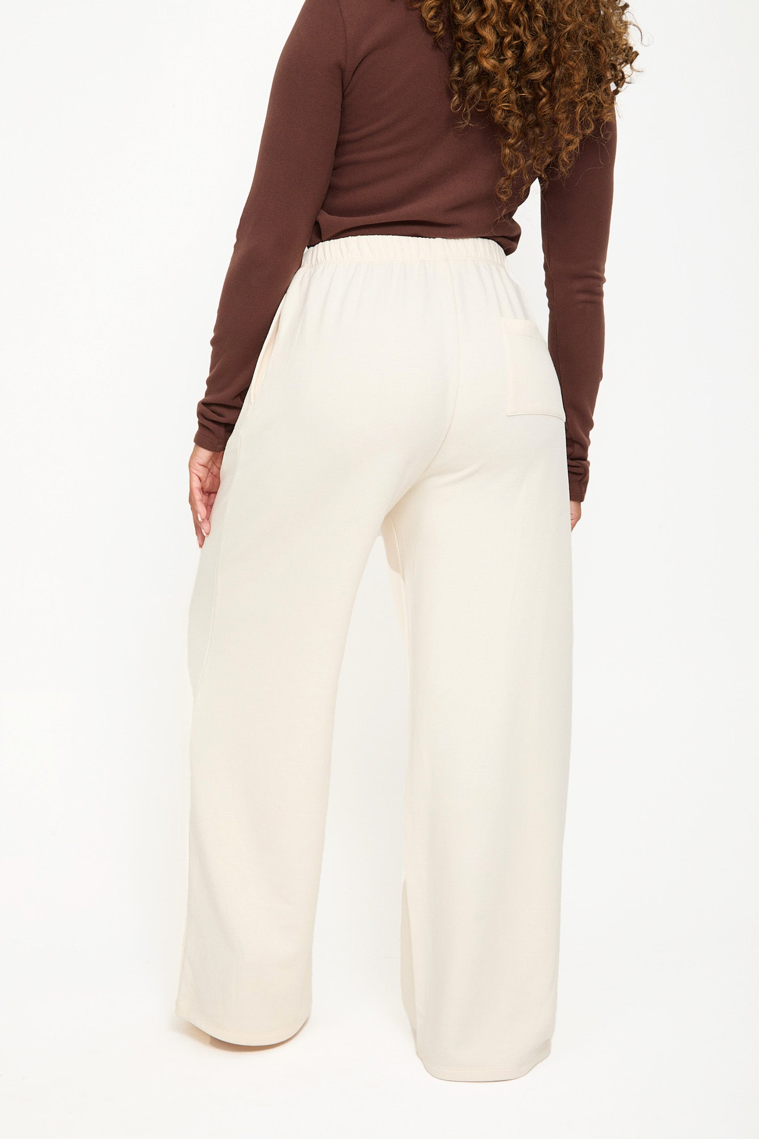 Cosy Brushed Thermal Pyjama Trousers - Cream - sundé