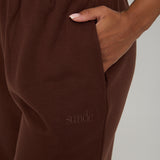 Cosy Brushed Thermal Pyjama Trousers - Walnut - sundé