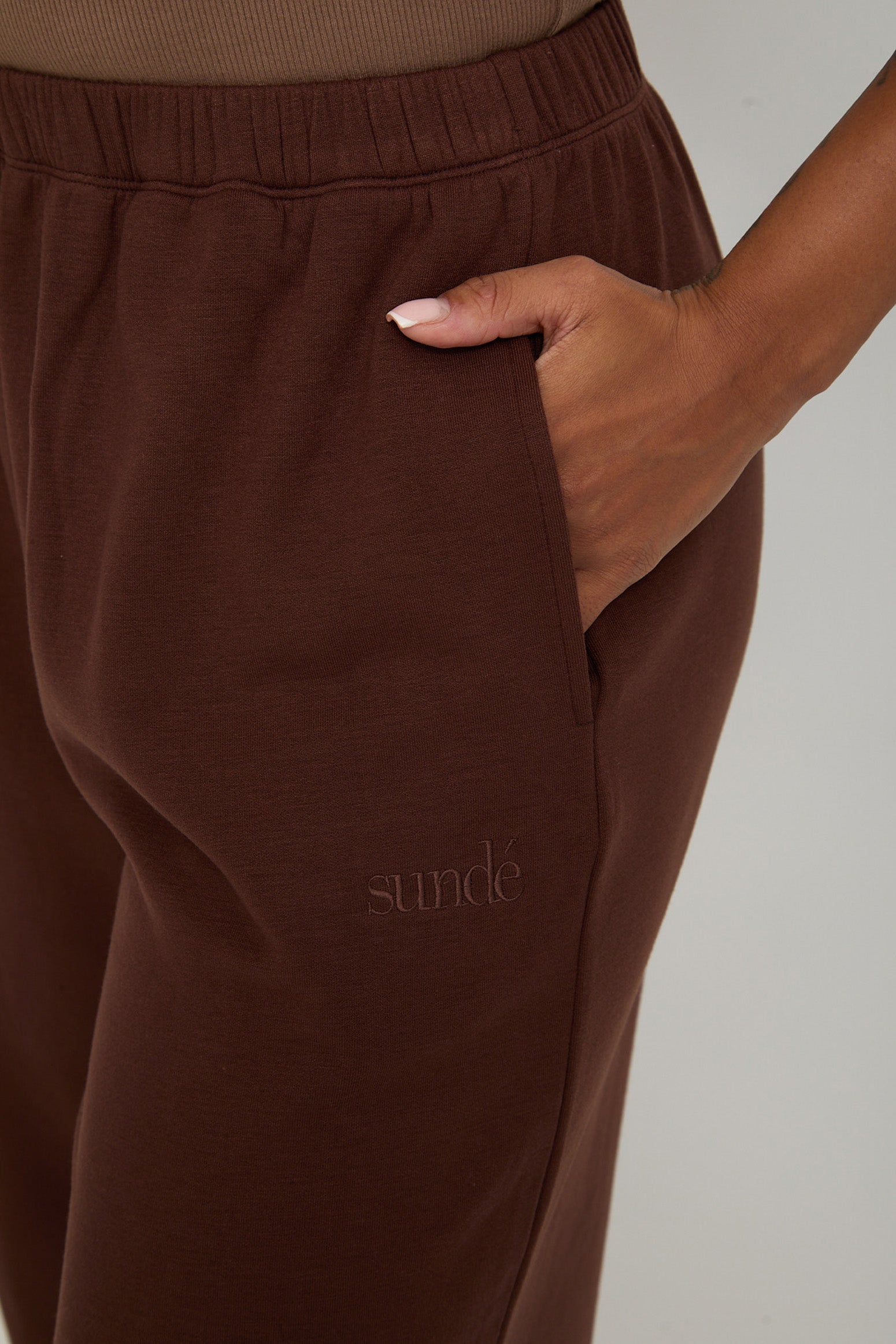 Cosy Brushed Thermal Pyjama Trousers - Walnut - sundé