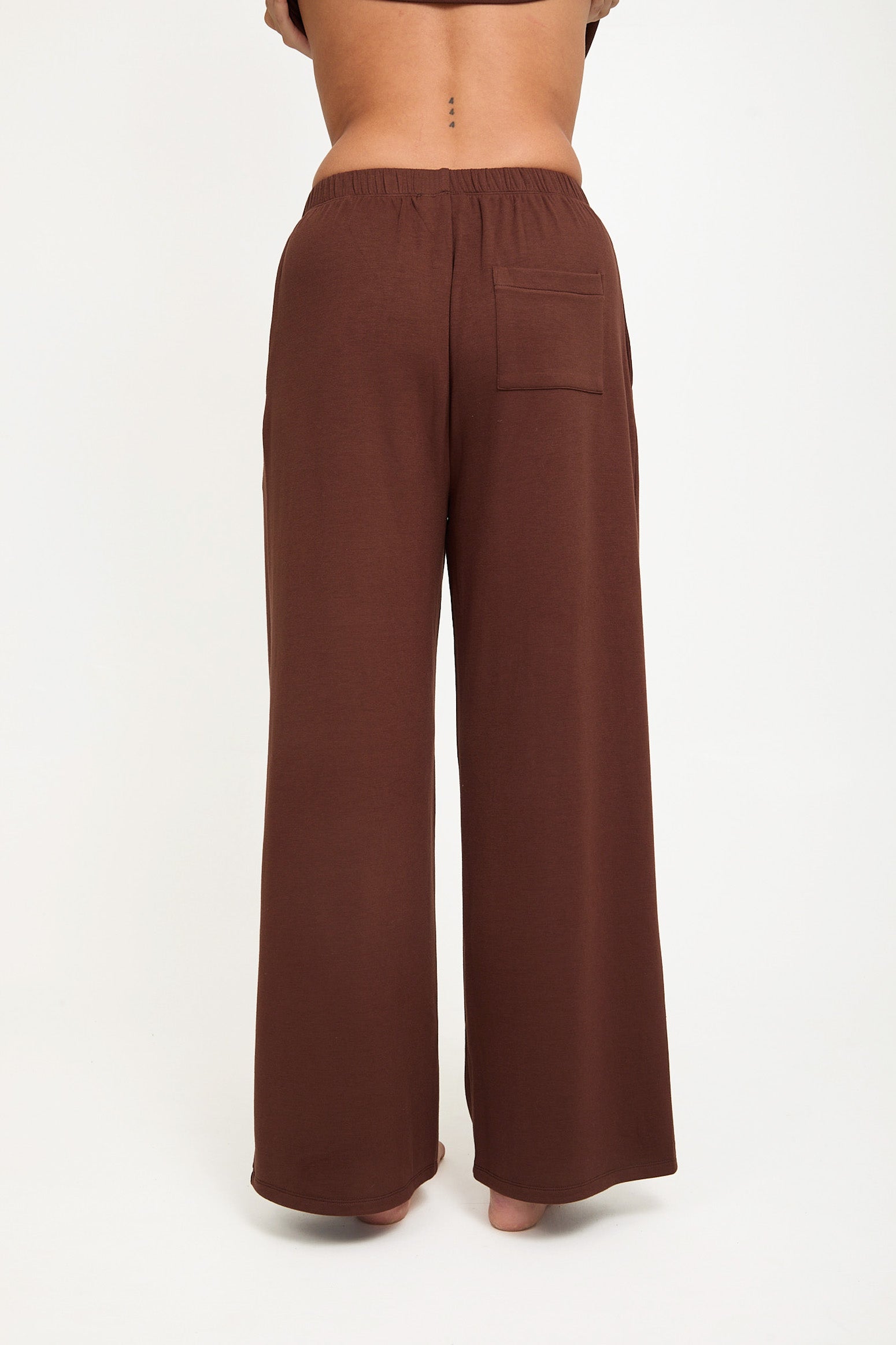 Cosy Brushed Thermal Pyjama Trousers - Walnut - sundé