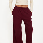 Cosy Brushed Thermal Pyjama Trousers - Cherry - sundé