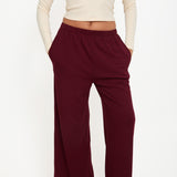Cosy Brushed Thermal Pyjama Trousers - Cherry - sundé