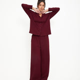 Cosy Brushed Thermal Pyjama Trousers - Cherry - sundé