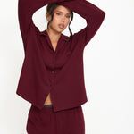 Cosy Brushed Thermal Pyjama Trousers - Cherry - sundé