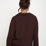 Cosy Brushed Thermal Pyjama Shirt - Espresso - sundé