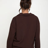 Cosy Brushed Thermal Pyjama Shirt - Espresso - sundé