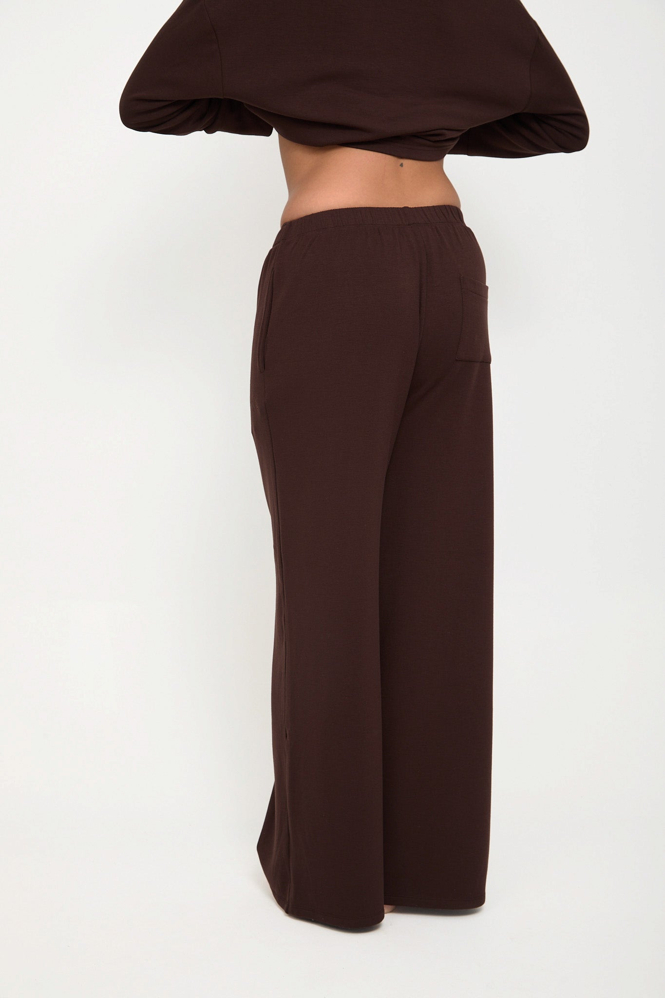 Cosy Brushed Thermal Pyjama Trousers - Espresso - sundé