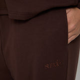 Cosy Brushed Thermal Pyjama Trousers - Espresso - sundé