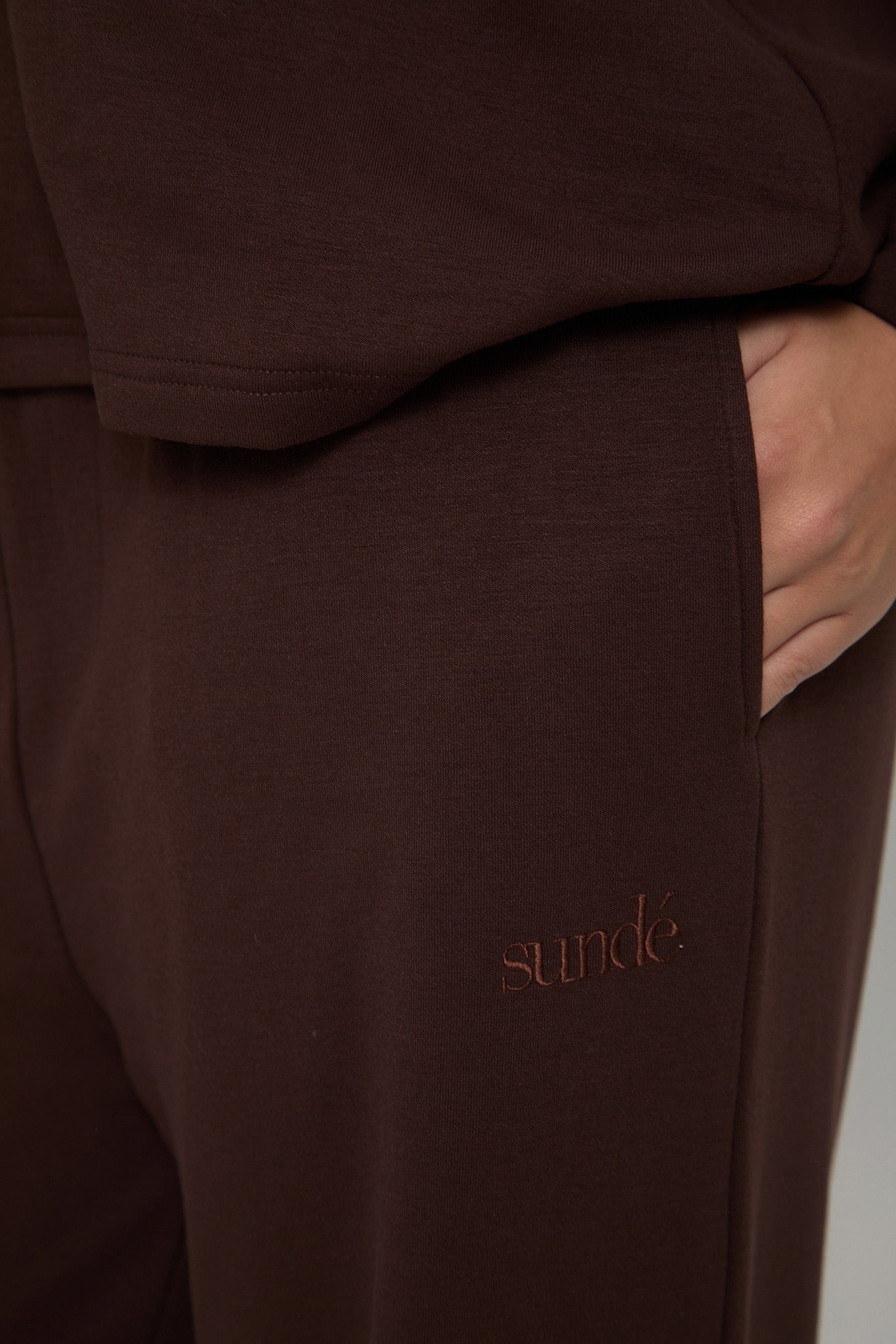Cosy Brushed Thermal Pyjama Trousers - Espresso - sundé