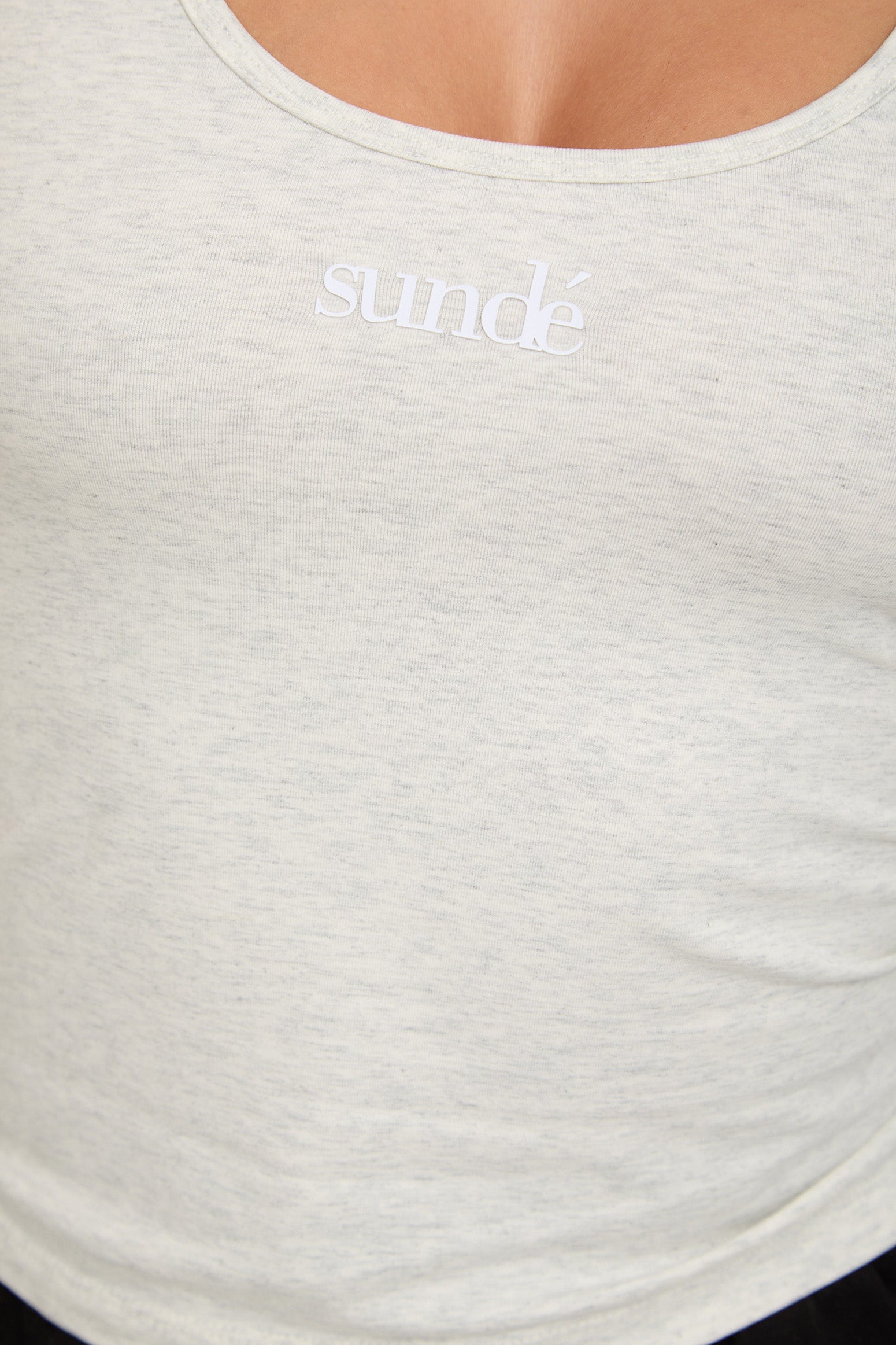 Cotton Square Neck Vest Top – Fitted Summer Essential | Ice Grey