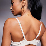 Cotton Lyocell Ribbed Cropped Bralet - Latte - Sunde
