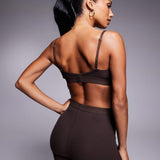 Cotton Lyocell Ribbed Girl Boxer  - Chocolate - Sunde