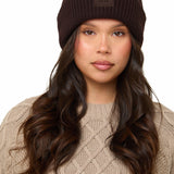 Espresso Chunky Ribbed Beanie -Sunde - sundé