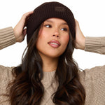 Espresso Chunky Ribbed Beanie -Sunde - sundé