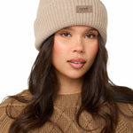 Mink Chunky Ribbed Beanie -Sunde - sundé