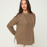 Camel Knitted Cable Jumper - Sunde