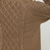 Camel Knitted Cable Jumper - Sunde