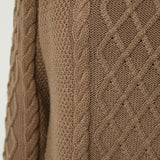 Camel Knitted Cable Jumper - Sunde