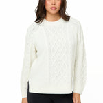 Cream Knitted Cable Jumper - Sunde - sundé