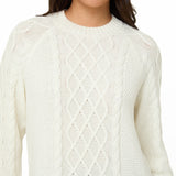Cream Knitted Cable Jumper - Sunde - sundé