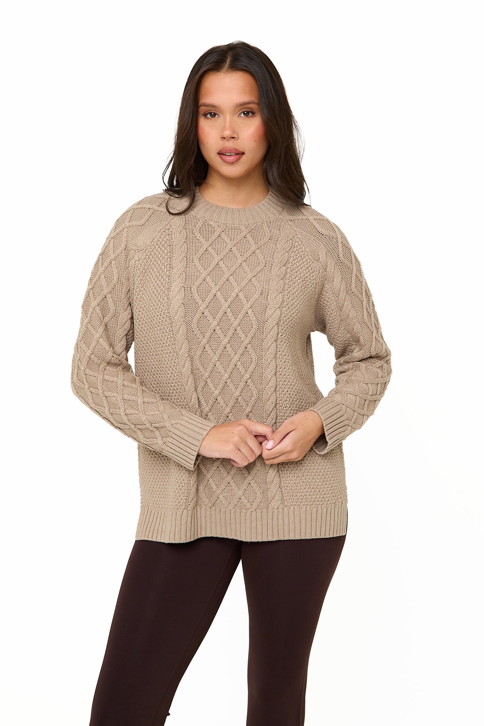Mink Knitted Cable Jumper - Sunde - sundé