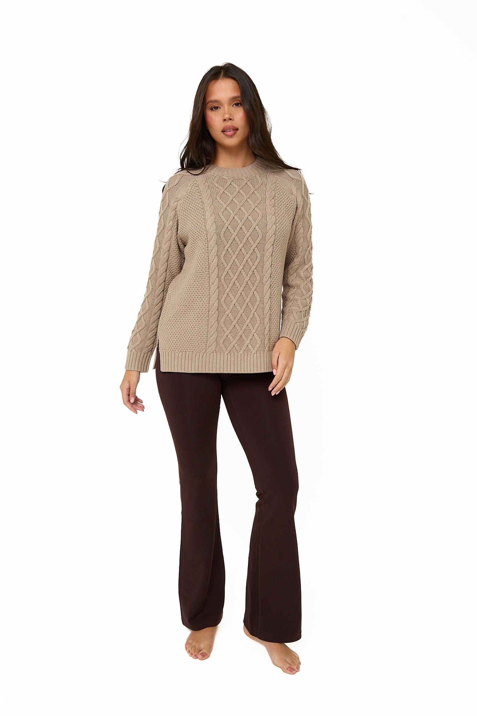 Mink Knitted Cable Jumper - Sunde - sundé
