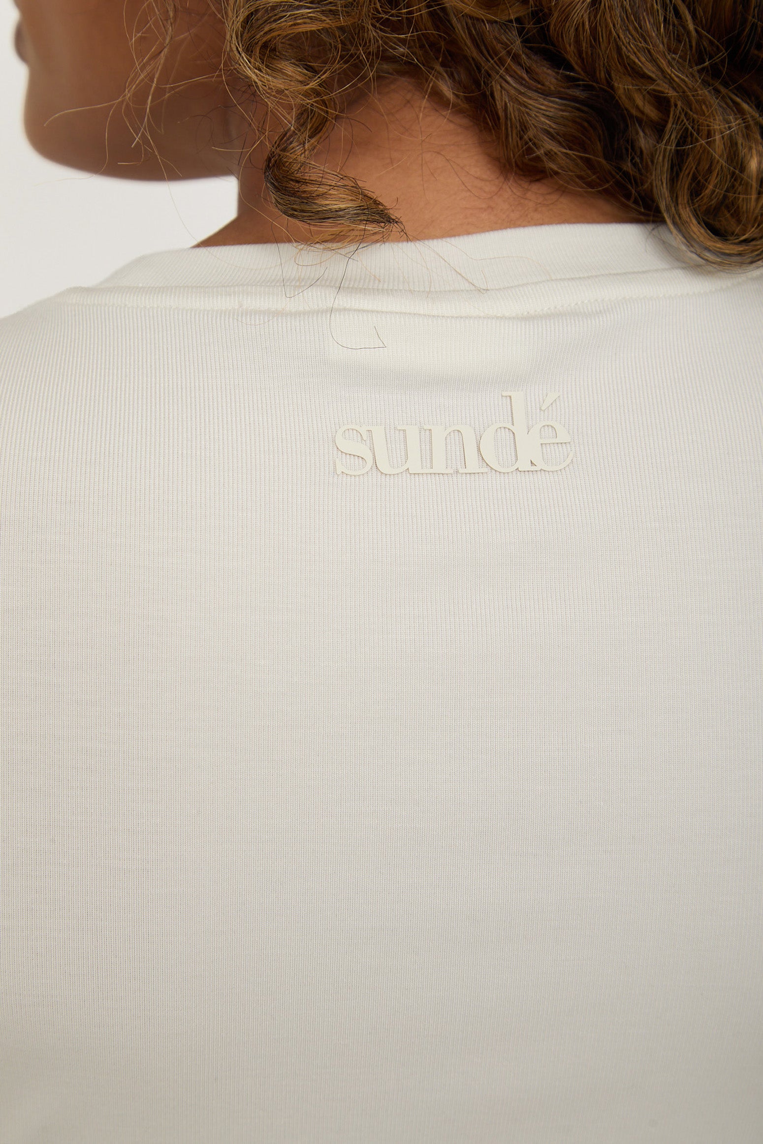 Lyocell Basic T-Shirt - Coconut Cream - Sunde - sundé