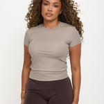 Lyocell Basic T-Shirt - Mink- Sunde - sundé