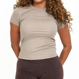 Lyocell Basic T-Shirt - Mink- Sunde - sundé