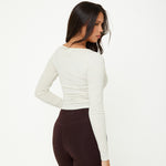 Lyocell Basic Long Sleeve Top - Coconut Cream- Sunde - sundé
