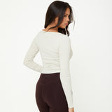 Lyocell Basic Long Sleeve Top - Coconut Cream- Sunde - sundé